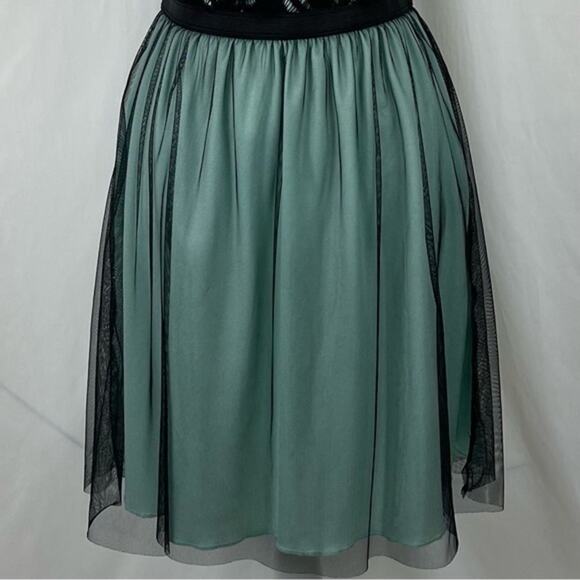 Gabrielle Rocha Teal Black Lace & Tulle BalletCore Party Dress NWOT Size 11 - Picture 4 of 12